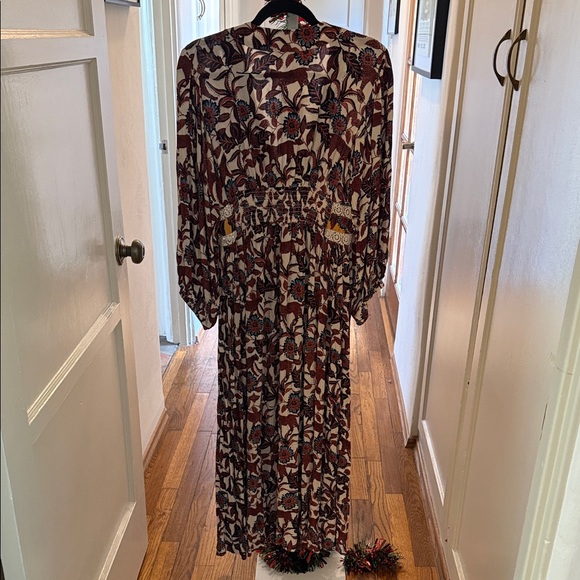 Miami Floral & Cheetahs Bohemian Open Front Dress with Lace Detail L/XL - Picture 7 of 9